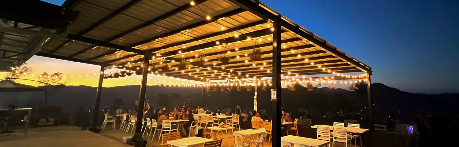 Outside covered dining area